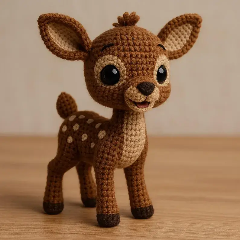 Crochet Baby Deer Amigurumi Pattern: Easy Fawn Plush Tutorial
