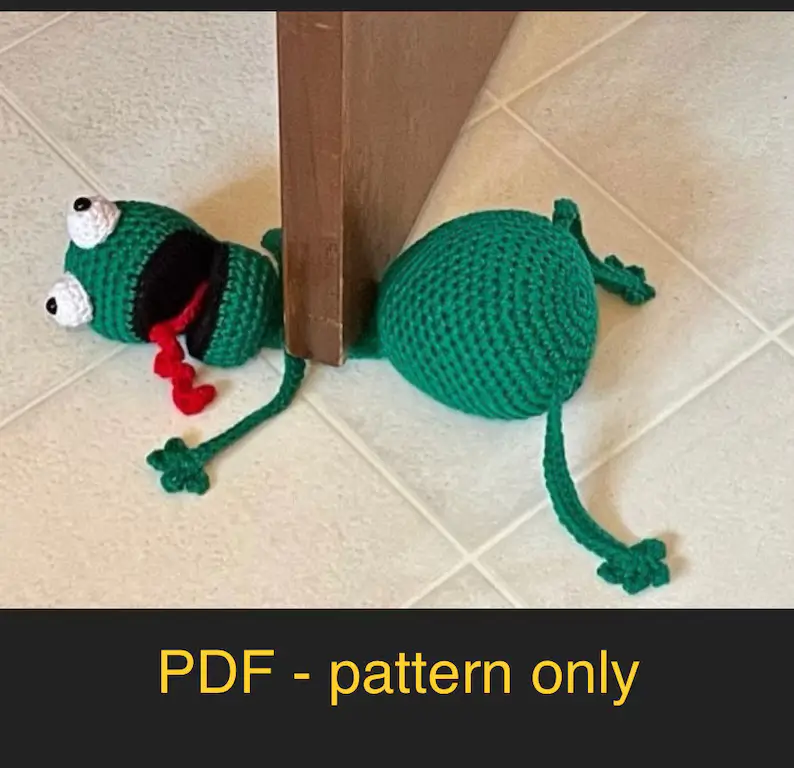 Crochet Frog Door Stopper