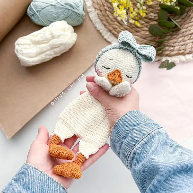 Crochet Goose Snuggler Pattern: DIY Goose Lovey Blanket