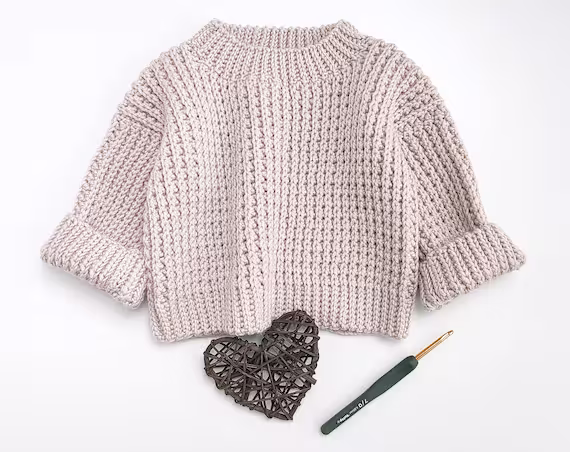 CROCHET PATTERN baby sweater, baby boy, baby girl jumper