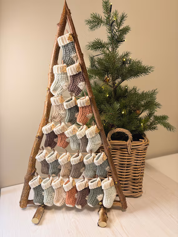 Crochet pattern Joy mini Christmas Stocking