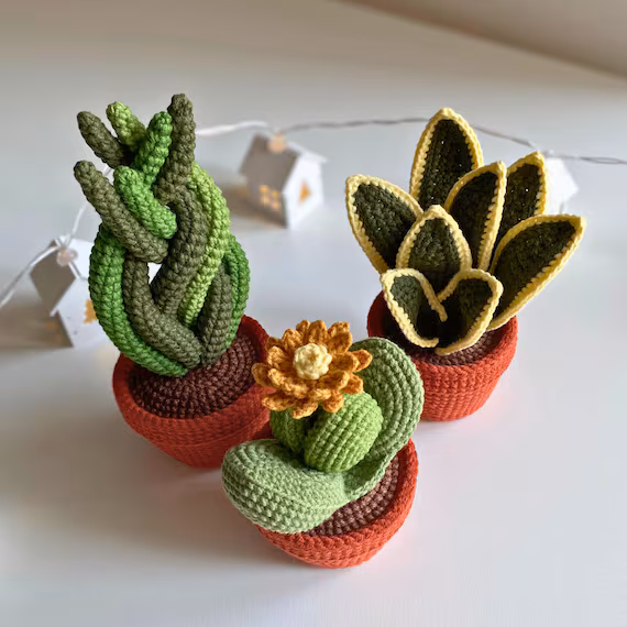 Crochet Succulents & Cactuses 12-in-1 Collection