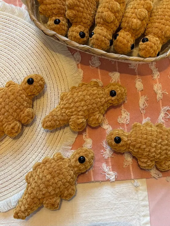 Dino Nugget Crochet Plushie