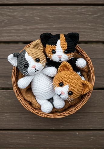 Free Crochet Pattern: The Calico Kittens Amigurumi Heirloom