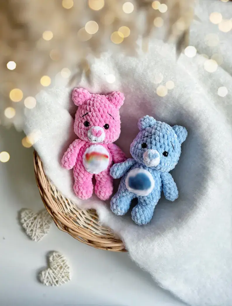 Low-Sew 6in1 PDF CROCHET PATTERN Rainbow Bears