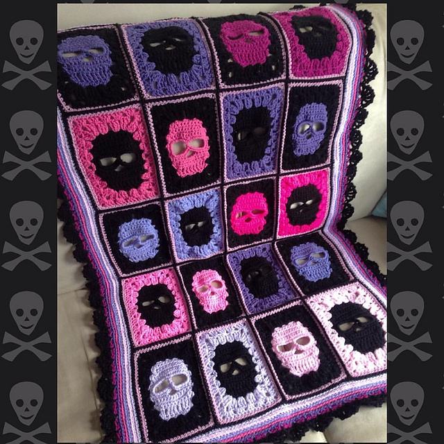 Skull blanket crochet pattern free