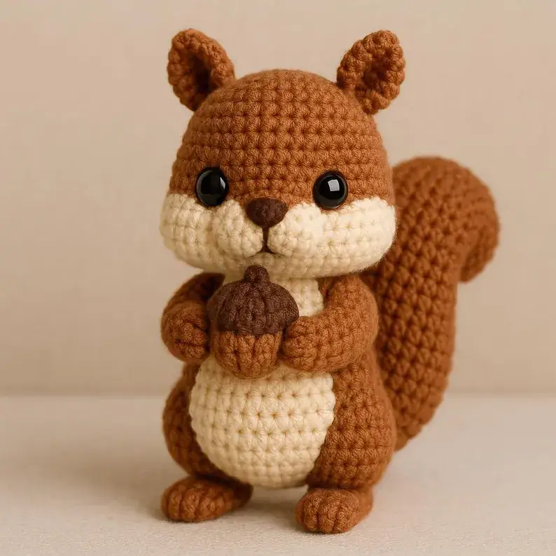 Standing Squirrel Amigurumi Pattern