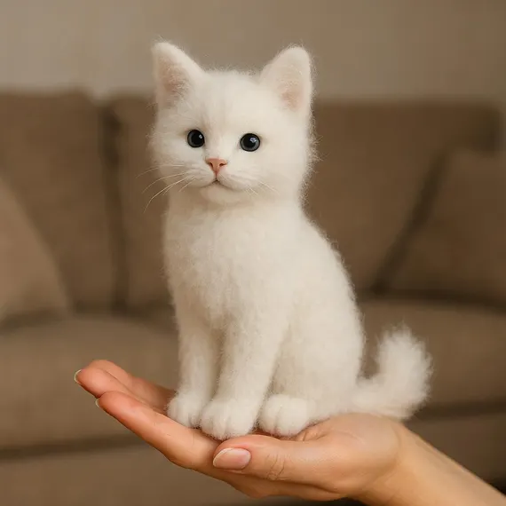 White Amigurumi Cat Crochet Pattern