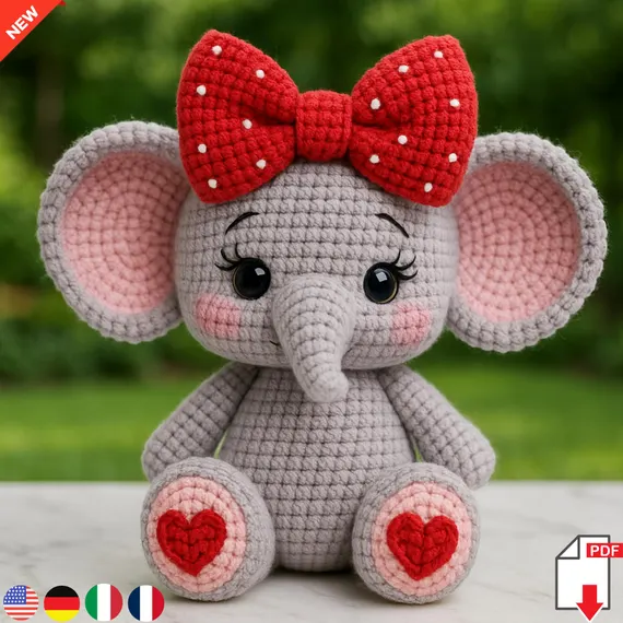 Amigurumi Baby Elephant Crochet Pattern