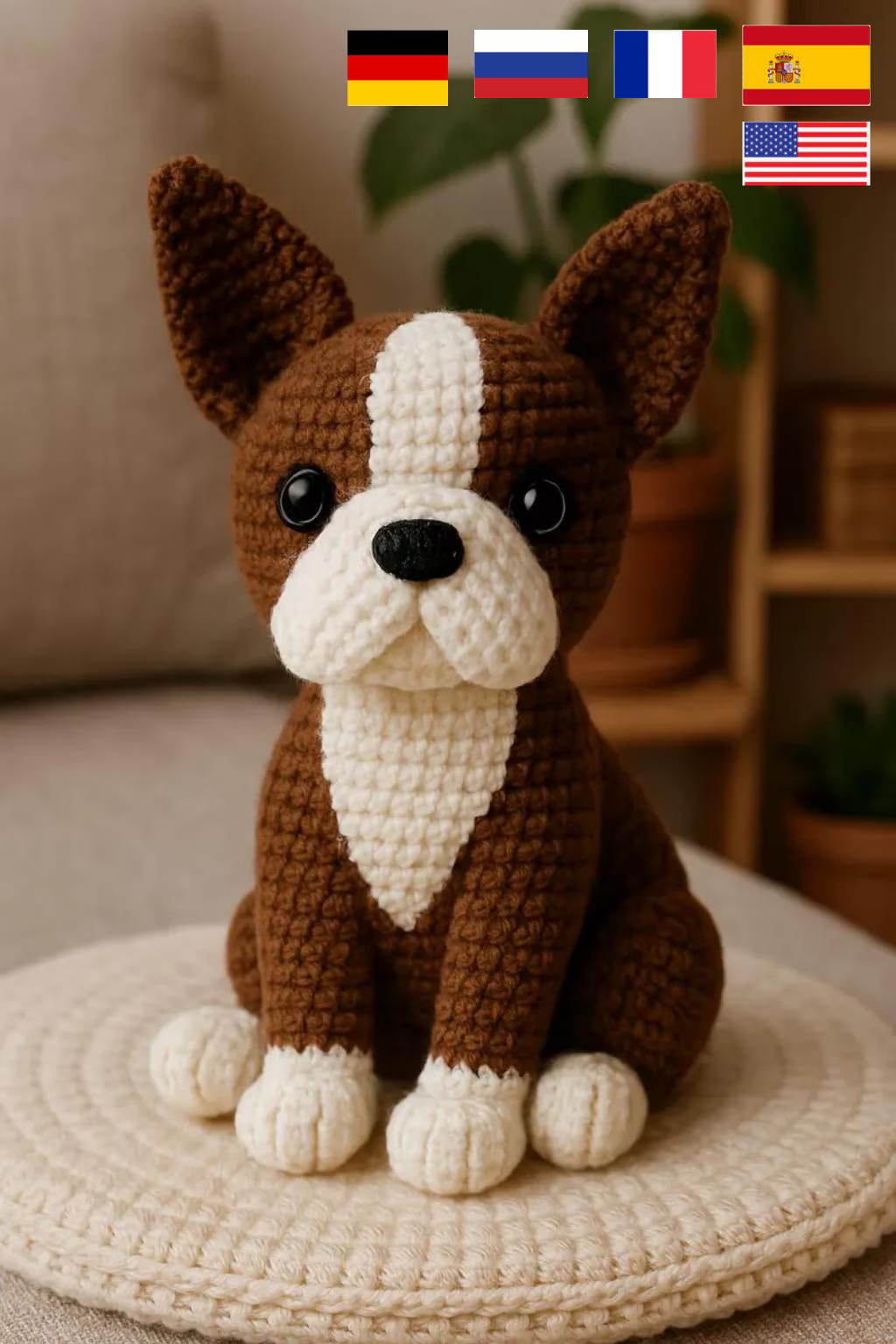 Amigurumi Boston Terrier Dog