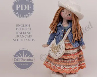 CAROcreated crochet pattern for the amigurumi doll