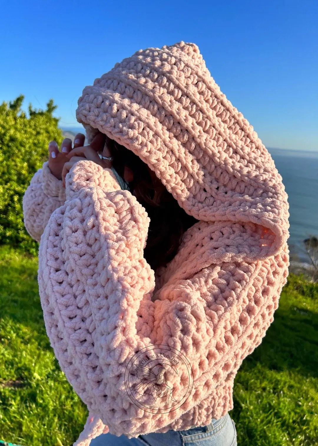 Cloud Cardigan PATTERN crochet hooded soft fluffy puffy oversized chunky sweater