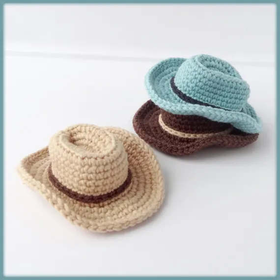 Cowboy hat Crochet Pattern for amigurumi toys