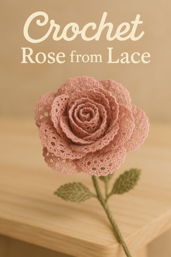 Crochet a Timeless Lace Rose Free Pattern