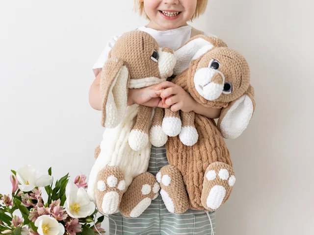 Crochet Bunny Lovey PATTERN: Amigurumi Rabbit Toy