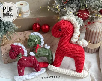 Crochet Christmas Rocking Horse Pattern
