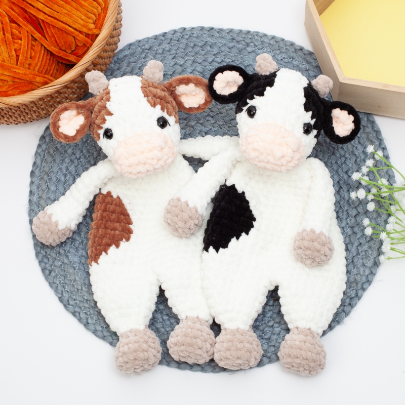 Crochet cow snuggler pattern