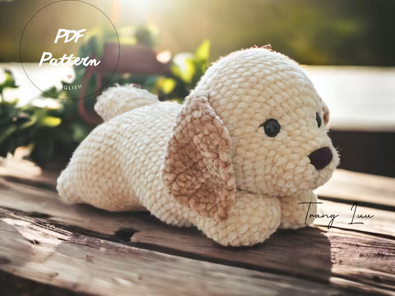 Crochet Golden Retriever Puppy Pattern: Little Potato Amigurumi