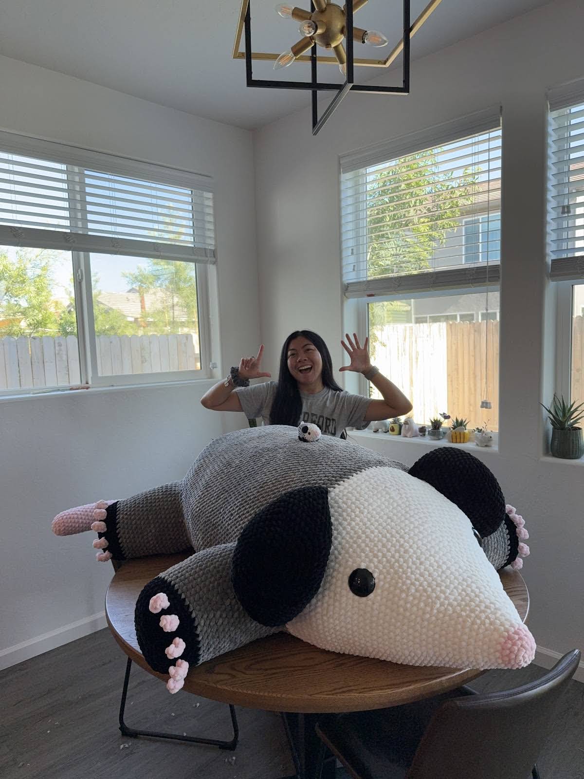 Crochet Jumbo Opossum Pattern