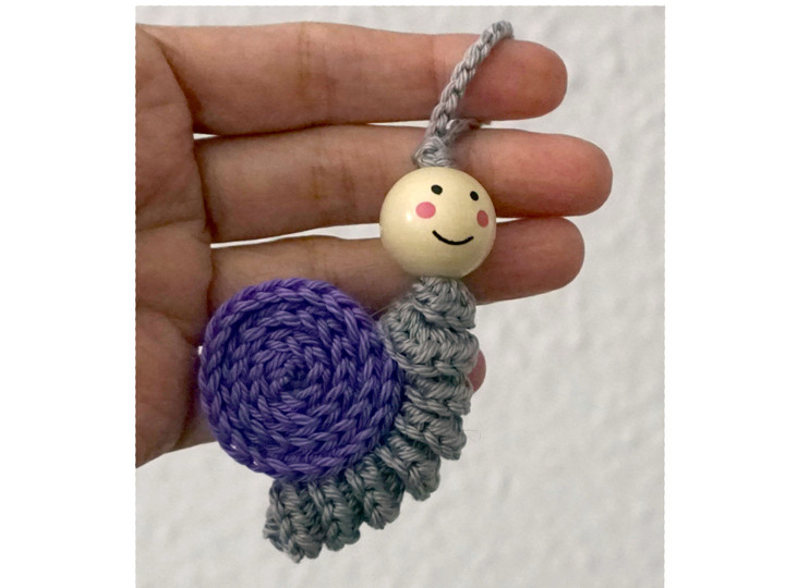 Crochet Pattern For The Snail Keychain