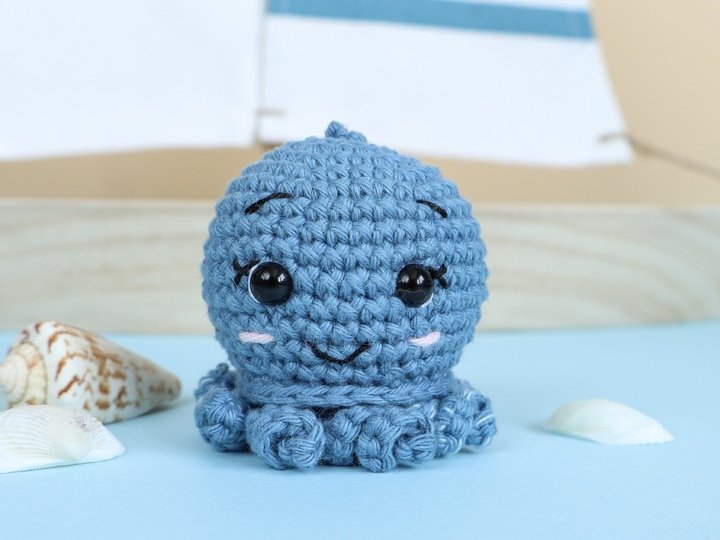 Crochet Pattern Little Octopus Ove Keychain