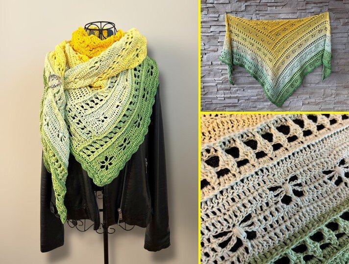 Crochet Pattern Triangular Scarf Idyia