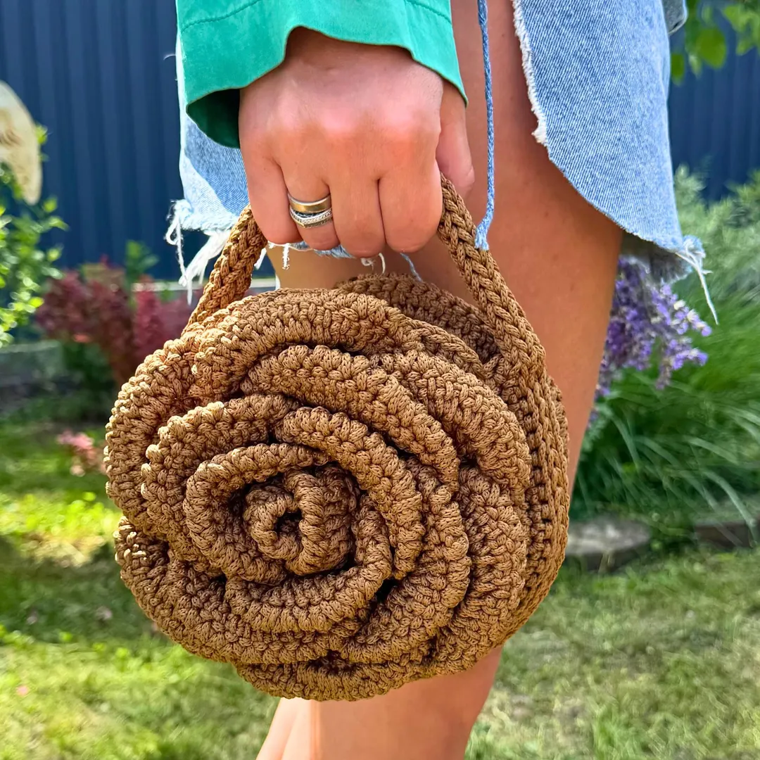 Crochet Rose Bag Pattern