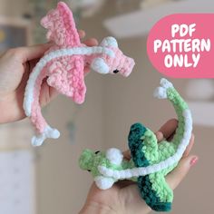 Crochet Tiny Dragon Pattern PDF Small Dragon
