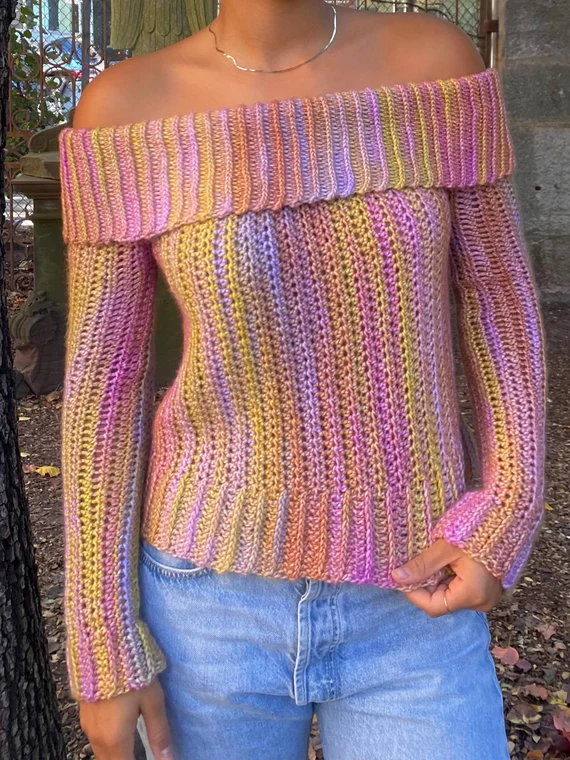 Cold Shoulder Sweater Crochet Pattern