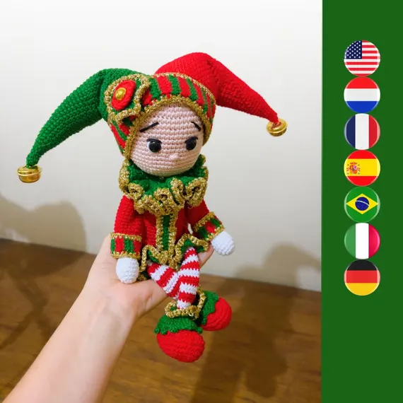Harlequin Christmas edition digital crochet pattern