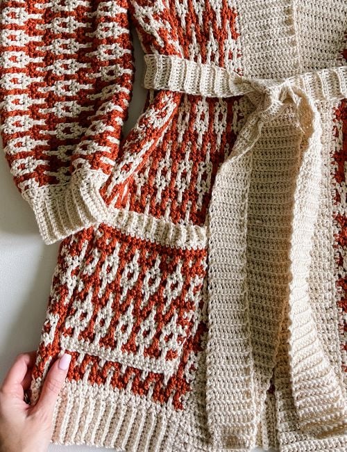 Hello Pumpkin Mosaic Cardigan