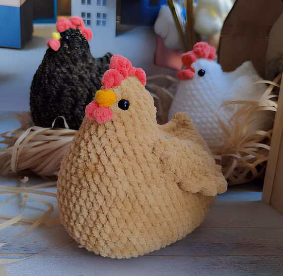 Plush Amigurumi Chicken Crochet Toy Pattern