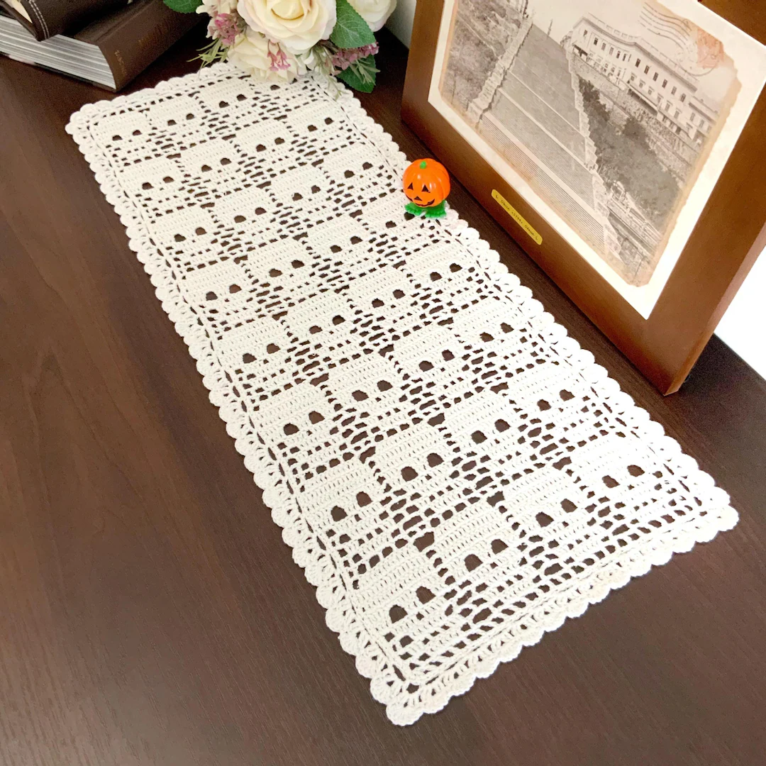 Skull Crochet Table Runner Pattern