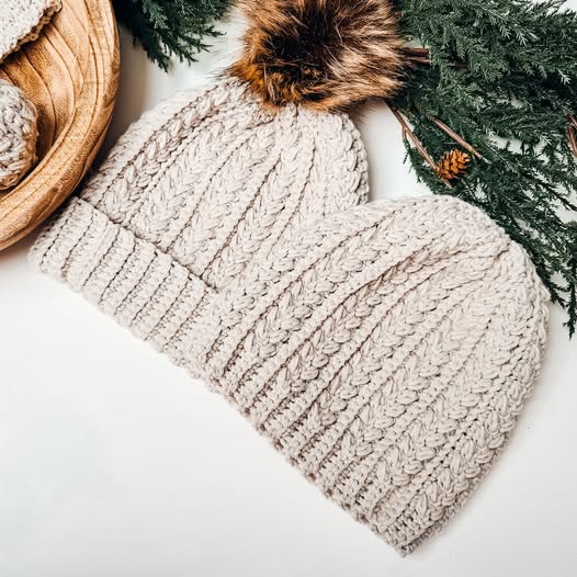 Snowy Wheat Stitch™ Crochet Hat Pattern