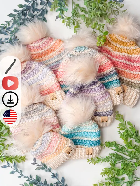 Wheat Stitch™ Crochet Beanie Pattern