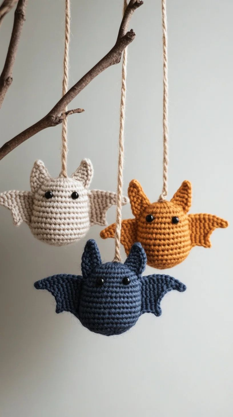 Whimsical Amigurumi Bats: Adorable Hangable Companions!