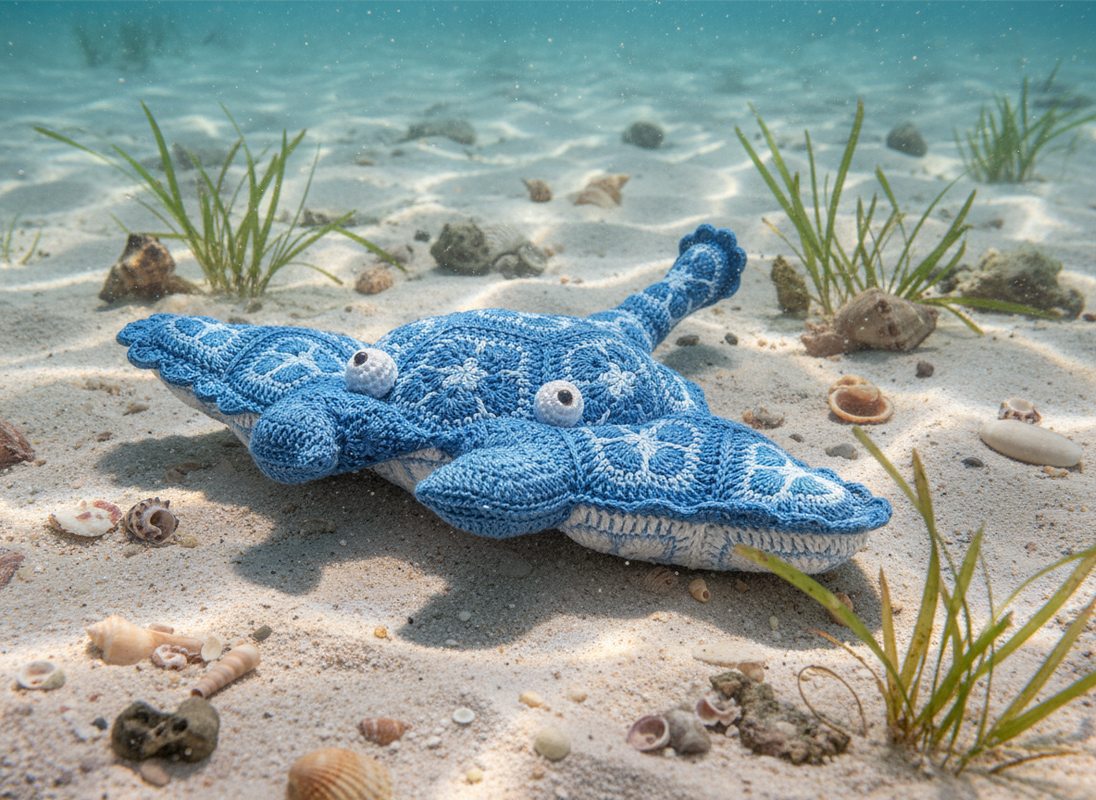 African Flowers Manta Ray Crochet Pattern