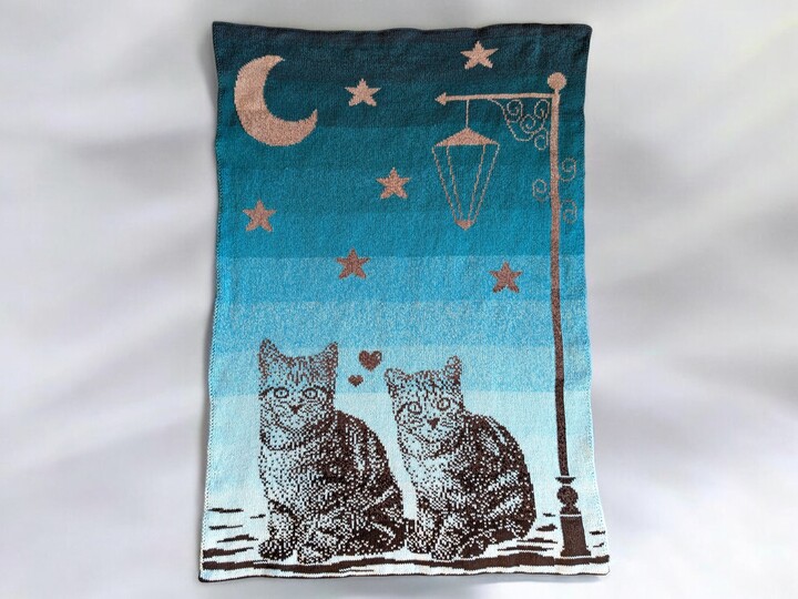 Baby children's blanket Sweethearts double knitting pattern