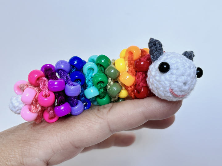 Beaded Fidget Caterpillar Crochet Pattern