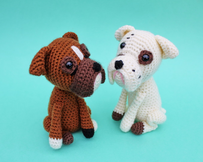 Boxer Amigurumi Crochet Pattern Amigurumi Toy Puppy Dog
