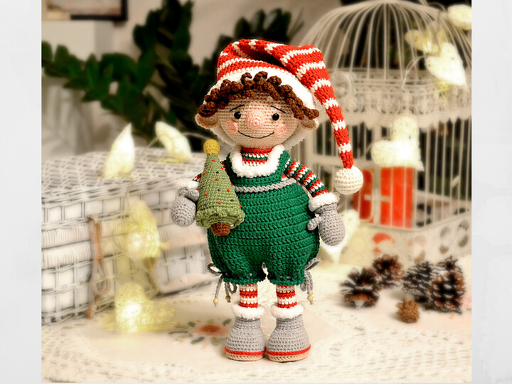 Christmas elf doll crochet pattern gnome