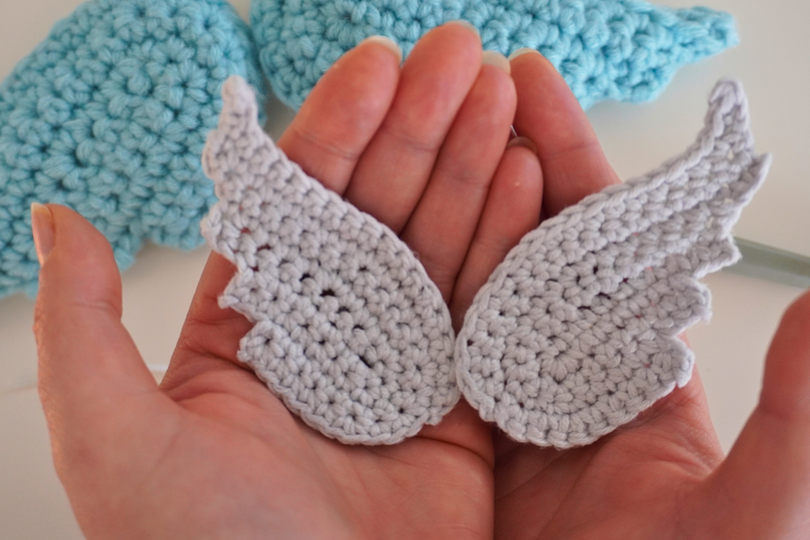 Crochet angel wings