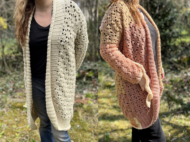 Crochet Pattern Checked Cozy Coat