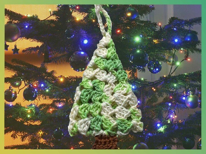 Crochet Pattern Christmas Tree Ornaments Keychain