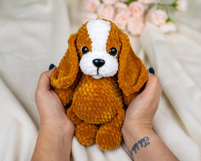 Crochet pattern Cute amigurumi dog Toffee