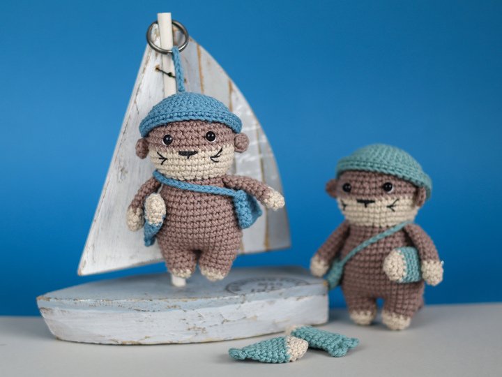 Crochet Pattern Little Otter Ole Keychain
