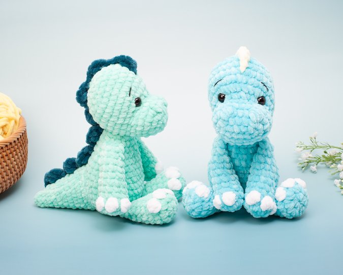 Dinosaur Crochet Pattern Amigurumi Dino Plushie