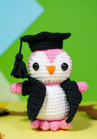 FREE Pattern THE Graduate OWL keychain amigurumi crochet