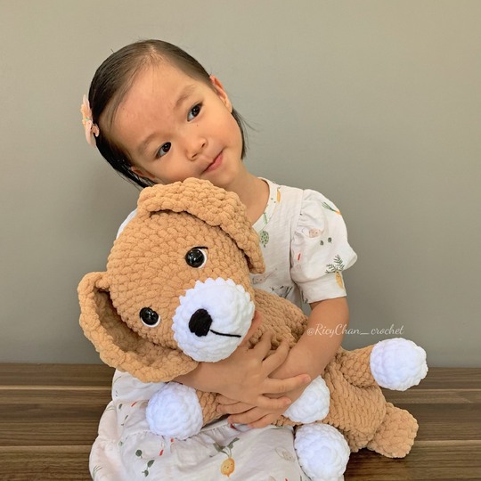 Golden Crochet Pattern Puppy Snuggler Amigurumi Pattern