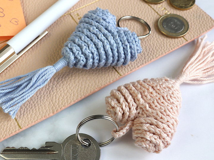 Heart with Tassel Bag Dangler, Key Chain